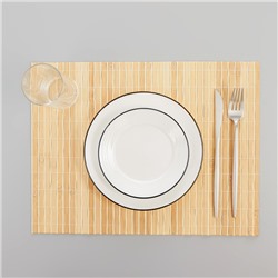 Салфетка сервировочная на стол «Соломка», 43×30 см, цвет светло-коричневый
