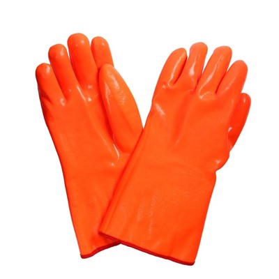 Перчатки, х/б, с нитриловым обливом, оранжевые