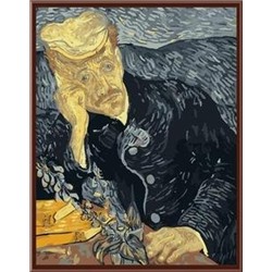 Картина по номерам на холсте с рамкой Ван Гог Портрет доктора Гаше