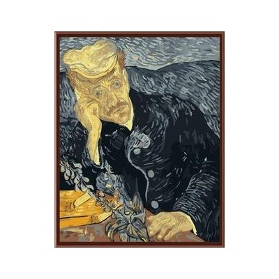 Картина по номерам на холсте с рамкой Ван Гог Портрет доктора Гаше