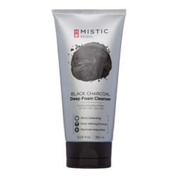 MISTIC BLACK CHARCOAL Deep Foam Cleanser Глубокоочищающая пенка для умывания с древесным углем 180мл