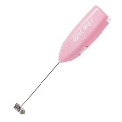 Вспениватель молока на батарейках 26,5 см пласт ручка венчик нерж сталь розовый EN-298 Energy (1/2)