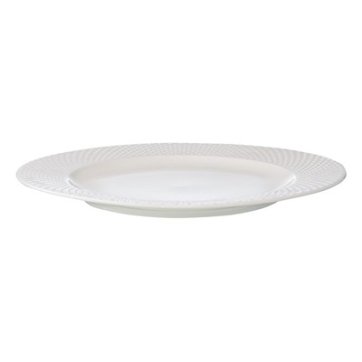 Набор тарелок, с фактурным рисунком, цвет белый, 27 см