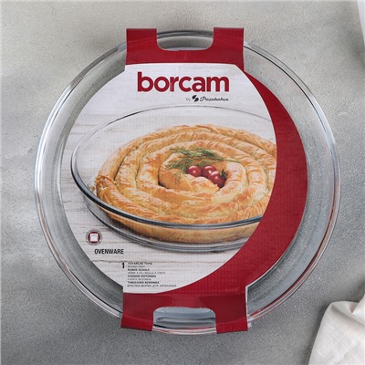 Форма для запекания и выпечки из жаропрочного стекла Borcam, 2,85 л, d=31,5 см