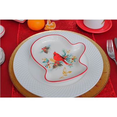 Блюдо сервировочное Доляна «Красный кардинал», 20×18×3 см