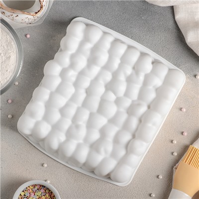 Форма для муссовых десертов и выпечки Доляна «Пузыри», 18,5×4,5 см, силикон, цвет белый