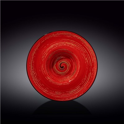 Тарелка глубокая Wilmax Spiral, d=24 см, 200 мл, цвет красный