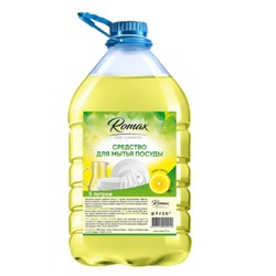 Средство для мытья посуды Romax «Лимон», 5 л