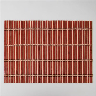 Салфетка сервировочная на стол «Соломка», 43×30 см, цвет бордовый