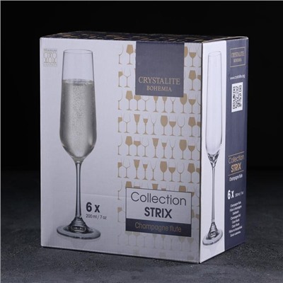 Набор бокалов для шампанского Strix, 200 мл, 6 шт