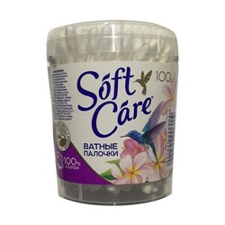 Ватные палочки Soft Care 100шт стакан круглый