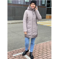 Женская зимняя куртка 241(ТМ29) серо-бежевая