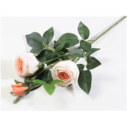 Ветка розы 3 цветка с латексным покрытием персик