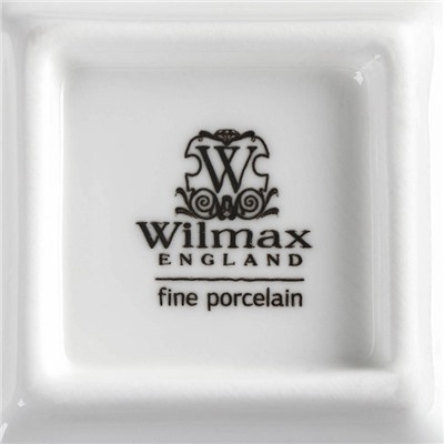Менажница фарфоровая 2 ячейки Wilmax, 60 мл, 14,5×7,5 см, цвет белый