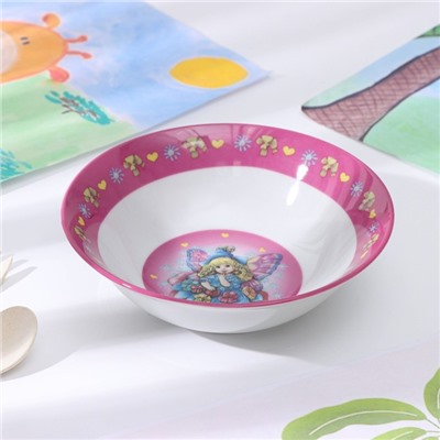 Набор детской посуды Доляна «Дюймовочка», 3 предмета: кружка 230 мл, миска 400 мл, тарелка d=18 см