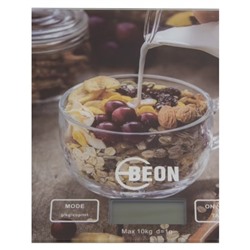 Весы кухонные Beon BN-155, электронные, до 10 кг, рисунок "Мюсли"