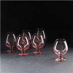 Набор бокалов для бренди «Роза», стеклянный, 385 мл, набор 6 шт