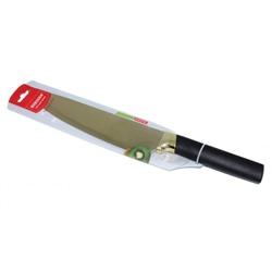 Нож нерж сталь лезвие 20,3 см 32,5*4,2*2 см поварской пласт ручка черно-зол Bobssen Baizheng (1/240)