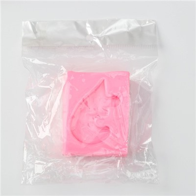 Молд «Половинки», 6×4,5×0,9 см, цвет розовый