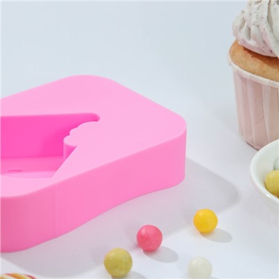 Форма для мороженого Доляна «Арбузная долька», 14×7,5×2,5 см, цвет розовый