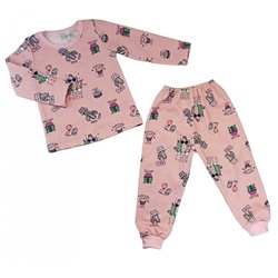 Пижама теплая 903/69 кактусы на розовом