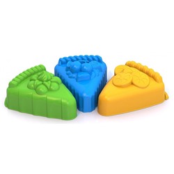 Набор формочек пластиковый детский для игр в песке 3 пр 90*60*30 мм Пирожные Нордпласт (1/1)