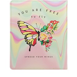Дневник универсальный для 1-11 классов, 48 листов Butterfly, твёрдая обложка, искусственная кожа с поролоном, блок офсет 70 г/м2