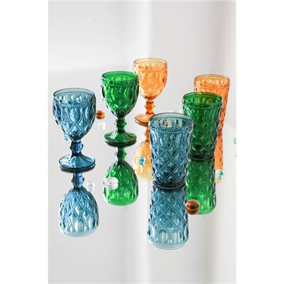 Набор стеклянных стаканов Magistro «Варьете», 465 мл, 8,5×14 см, 6 шт, цвет синий