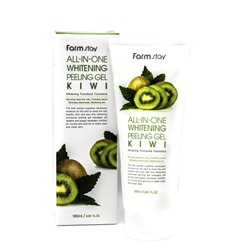 Отшелушивающий и выравнивающий гель с экстрактом киви FarmStay All-In-One Whitening Peeling Gel Kiwi