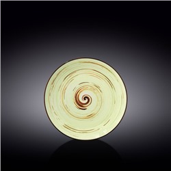 Тарелка круглая Wilmax Spiral, d=18 см, цвет фисташковый