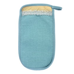 Мочалка «Королевский пилинг», рукавица с декором- тесьма,  14,5*25 см