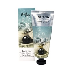 Крем для рук с черным жемчугом FarmStay Visible Difference Hand Cream Black Pearl