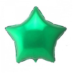 Шар фольгированный воздушный зеленый ЗВЕЗДА Dashen (1/500)