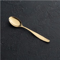 Ложка чайная «Уралочка», толщина 2 мм, с полным декоративным покрытием, цвет золотой