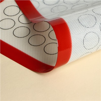 Силиконовый коврик для макаронс армированный, 60×40 см