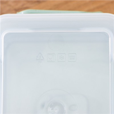 Контейнер пищевой герметичный «Eco Style», 0,5 л, 14×10,8×7 см, цвет зеленый
