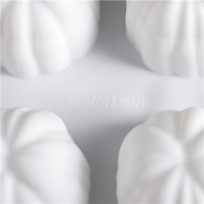 Форма для муссовых десертов и выпечки Доляна «Цветок», 30×17×5 см, 6 ячеек, d=7 см, силикон, цвет белый