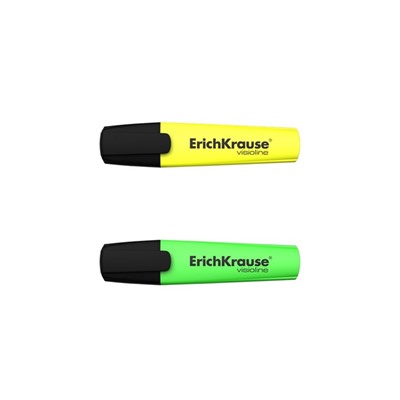 Набор маркеров текстовыделителей 2 цвета, 0.6-5.2 мм, ErichKrause Visioline V-12, микс