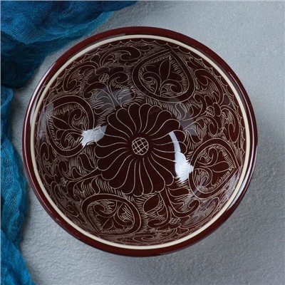Коса Риштанская Керамика "Узоры" 15 см, малая, коричневая