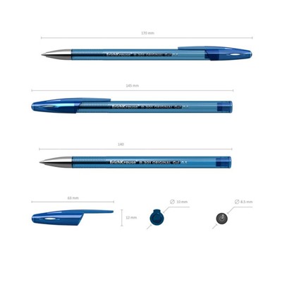 Набор ручек гелевых 4 штуки ErichKrause R-301 Original Gel, чернила синие, узел 0.5 мм, длина линии письма 600 метров