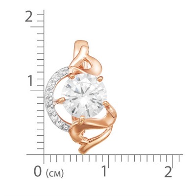 Позолоченные серьги с бесцветными фианитами 766 - п