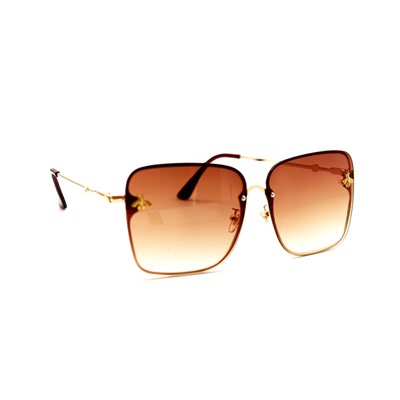 Солнцезащитные очки 2021- Gucci 1843 коричневый