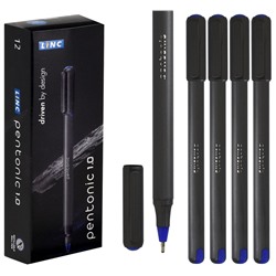 Ручка шариковая 1 мм,синий,матовый  антискользящий кормус  LINC PENTONIC SILVER