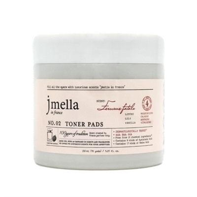 JMELLA IN FRANCE FEMME FATALE TONER PADS Очищающие диски для лица "Личи, лилия, ваниль"