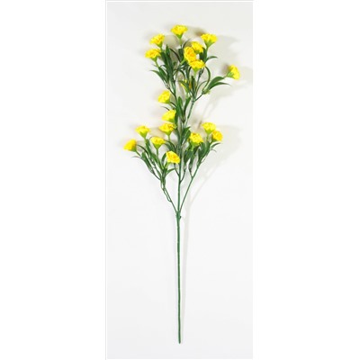 Ветка гвоздики 20 цветков желтая