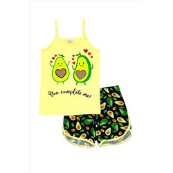 Пижама топ+шорты   Love Avocado / Желтая