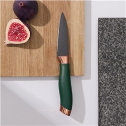 Нож Доляна «Эсмиральда», овощной, лезвие 8,5 см, цвет зелёный