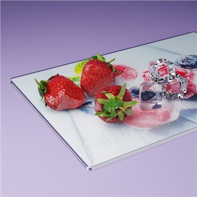Доска разделочная стеклянная Доляна «Ледяная свежесть», 30×20 см