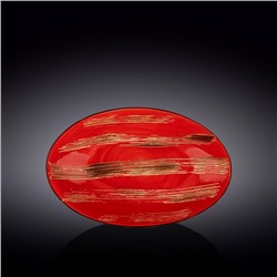 Блюдо овальное Wilmax Scratch, размер 30х19.5х7 см, цвет красный