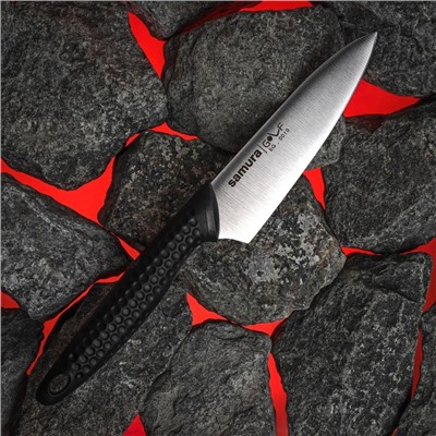 Нож кухонный Samura, для фруктов и овощей, лезвие 7,5 см, чёрная рукоять